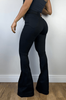 Calça Jeans Black Flare Premium