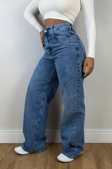 Calça Jeans Wide Leg Shae